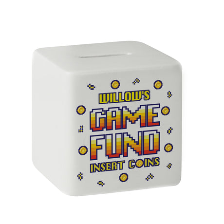 Personalised Gaming Fund Ceramic Money Box: 5 - Money Boxes By Gift Moments