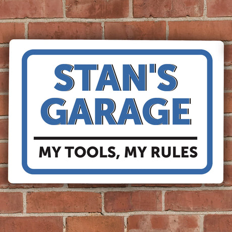 Personalised Aluminium Garage Name Plaque: 1 - Signs & Plaques By Gift Moments