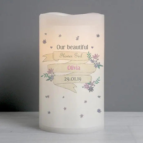 Personalised Garden Bloom LED Candle: 1 - LED Lighting By Gift Moments