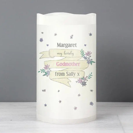 Personalised Garden Bloom LED Candle: 2 - LED Lighting By Gift Moments