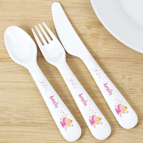 Personalised Garden Fairy Cutlery Set: 1 - Cutlery Sets By Gift Moments