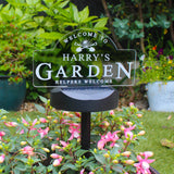 Personalised Garden Sign Outdoor Solar Light: 8 - Solar Lights By Gift Moments