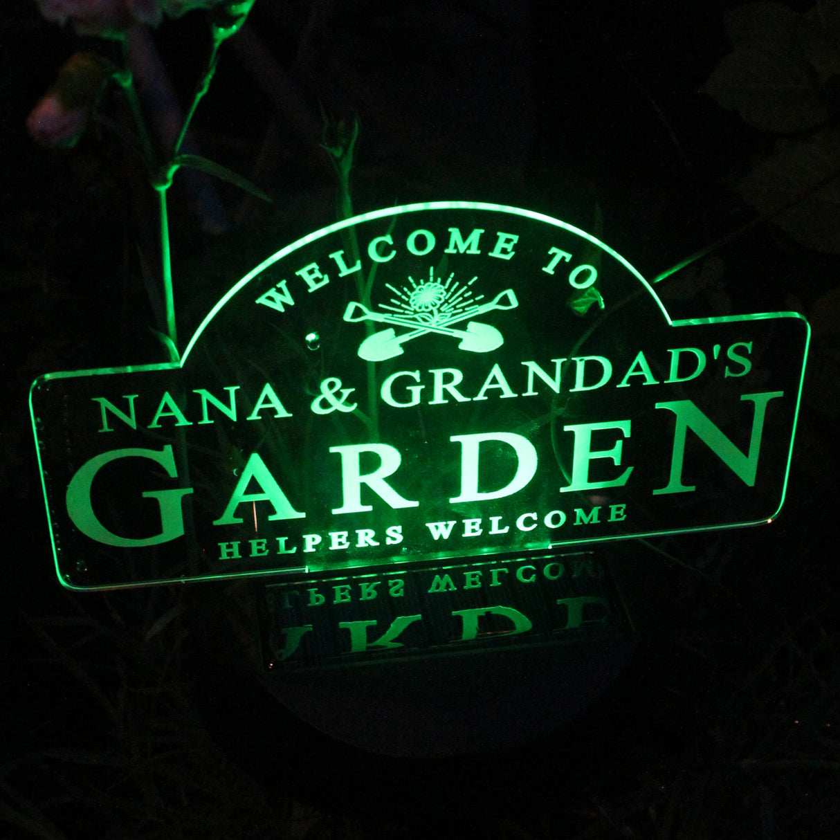 Personalised Garden Sign Outdoor Solar Light: 6 - Solar Lights By Gift Moments