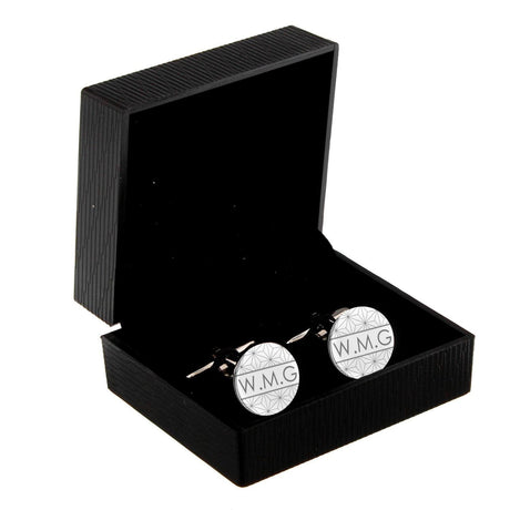 Personalised Geometric Round Cufflinks: 6 - Cufflinks & Tie Slides By Gift Moments