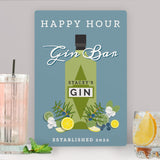 Personalised Gin Bar Metal Sign: 1 - Signs & Plaques By Gift Moments