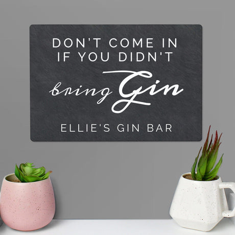 Personalised Gin Metal Sign: 4 - Signs & Plaques By Gift Moments