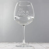 Personalised Gin & Tonic Balloon Glass: 5 - Cocktail Glasses By Gift Moments