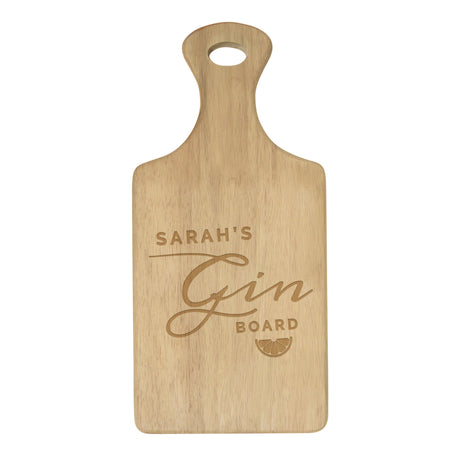 Personalised Hevea Wood Gin Paddle Board: 5 - Chopping Boards By Gift Moments