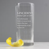 Personalised Gincident Hi Ball Glass Gift: 3 - Highball Glasses By Gift Moments