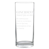 Personalised Gincident Hi Ball Glass Gift: 2 - Highball Glasses By Gift Moments