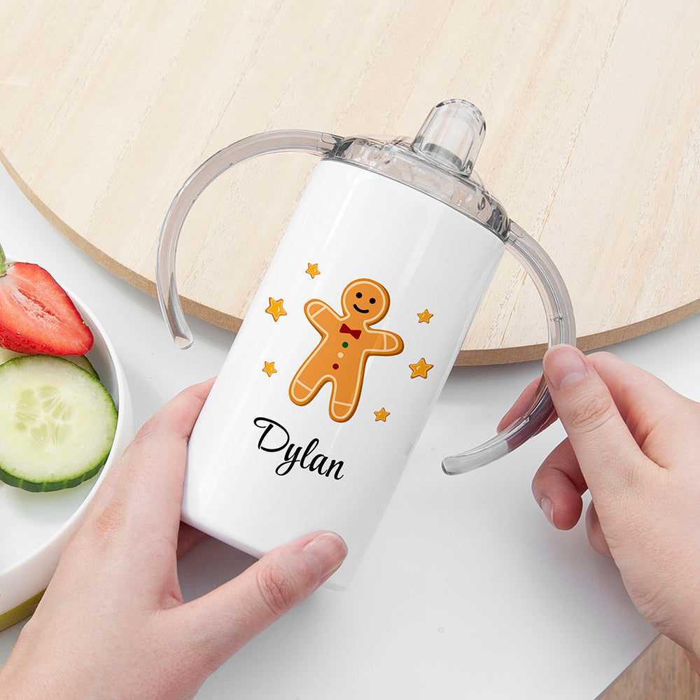 Personalised Gingerbread Sippy Cup for Kids: 4 - Kids Bottles By Gift Moments