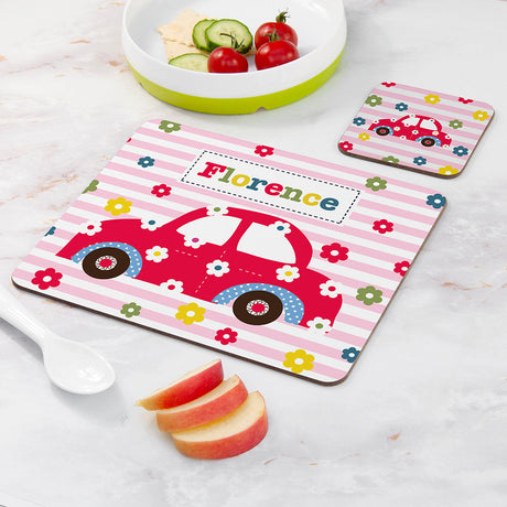 Personalised Girl’s Placemat & Coaster Set: 20 - Placemats By Gift Moments