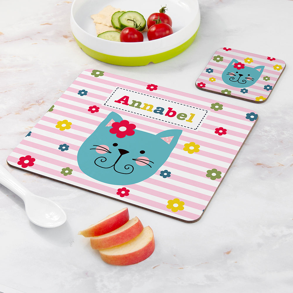 Personalised Girl’s Placemat & Coaster Set: 15 - Placemats By Gift Moments