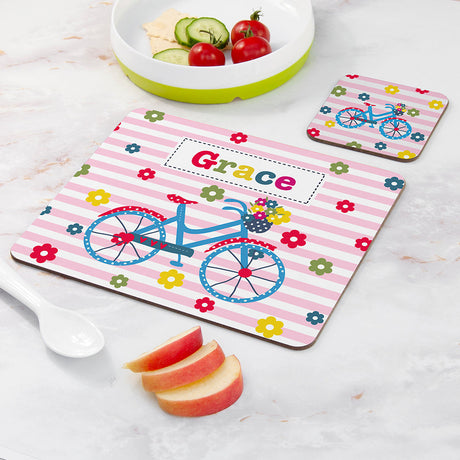 Personalised Girl’s Placemat & Coaster Set: 12 - Placemats By Gift Moments