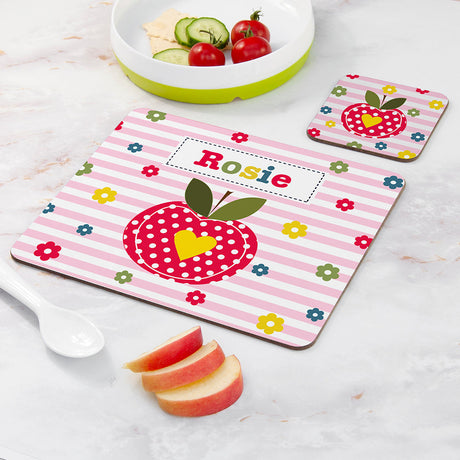 Personalised Girl’s Placemat & Coaster Set: 18 - Placemats By Gift Moments