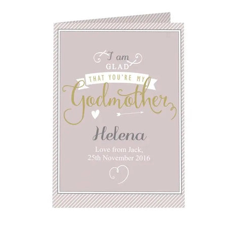 Personalised Godmother Thank You Card: 2 - Greeting Cards By Gift Moments