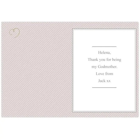 Personalised Godmother Thank You Card: 3 - Greeting Cards By Gift Moments