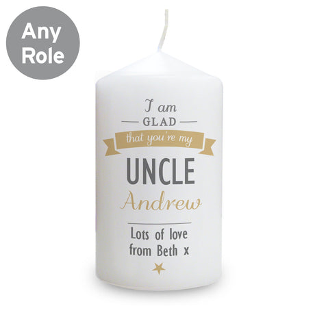 Personalised I Am Glad Candle: 5 - Candles By Gift Moments