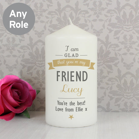 Personalised I Am Glad Candle: 6 - Candles By Gift Moments