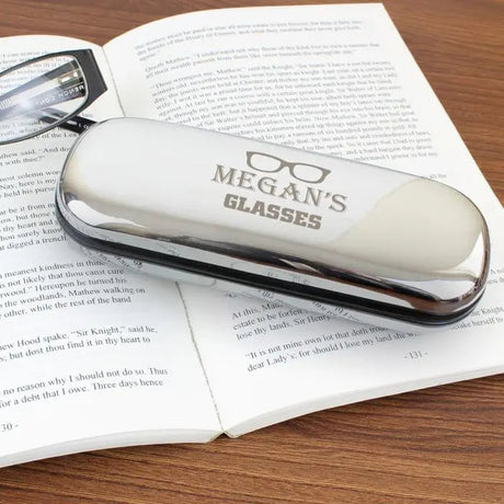 Personalised Chrome Glasses Case: 1 - Glasses Cases By Gift Moments