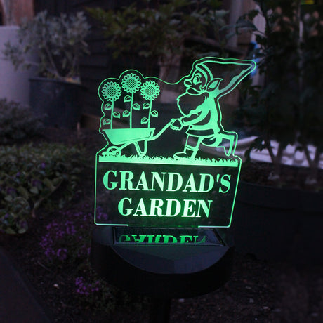 Personalised Gnome Solar Garden Light: 7 - Solar Lights By Gift Moments