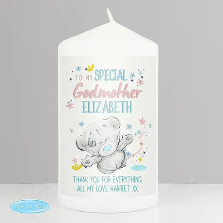 Personalised Godmother Pillar Candle: 1 - Candles By Gift Moments