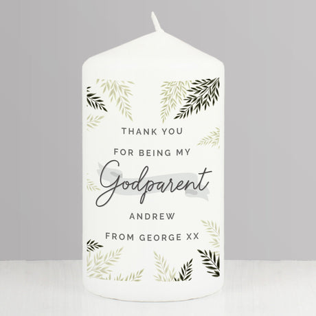 Personalised Godparent Candle Gift: 4 - Candles By Gift Moments