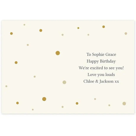 Personalised Gold Champagne Flutes Celebration Card: 4 - Greeting Cards By Gift Moments