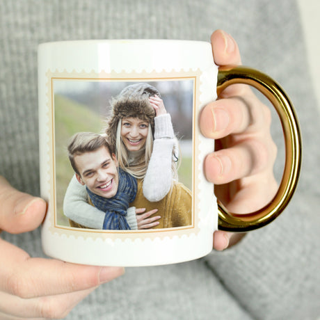 Personalised Gold Handle Photo Mug: 2 - Mugs By Gift Moments