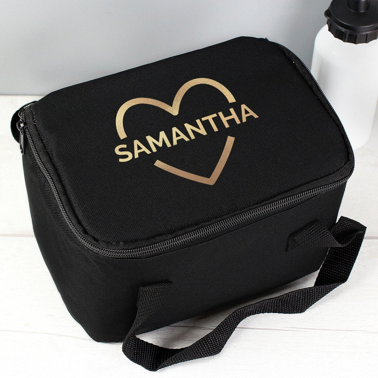 Personalised Gold Heart Lunch Bag: 1 - Lunch Boxes & Bags By Gift Moments