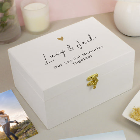 Personalised Gold Heart Keepsake Box: 1 - Keepsake Boxes By Gift Moments