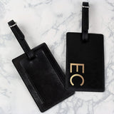 Personalised Gold Initials Leather Luggage Tag: 3 - Luggage Tags By Gift Moments