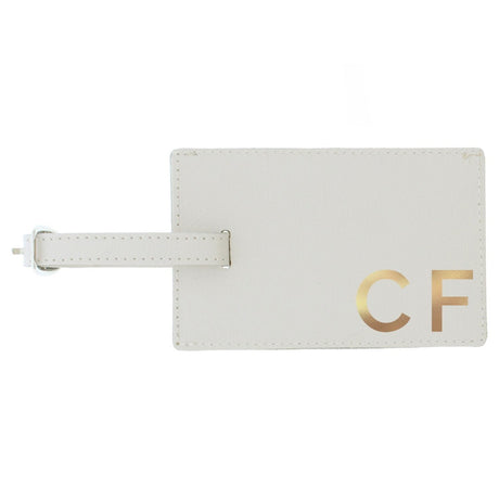 Personalised Leather Gold Initials Luggage Tag: 4 - Luggage Tags By Gift Moments