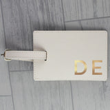 Personalised Leather Gold Initials Luggage Tag: 2 - Luggage Tags By Gift Moments