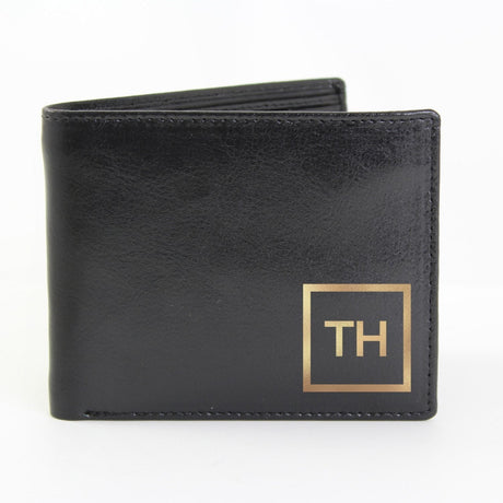 Personalised Leather Wallet with Gold Initials: 3 - Wallets & Money Clips By Gift Moments