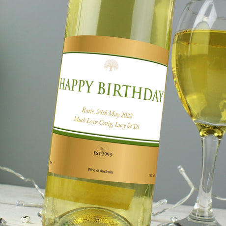 Personalised Gold Label Chardonnay White Wine: 2 - Wine By Gift Moments