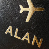 Personalised Gold Name Leather Passport Holder: 3 - Passport Holders By Gift Moments