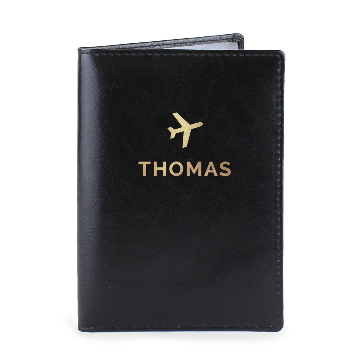 Personalised Gold Name Leather Passport Holder: 4 - Passport Holders By Gift Moments