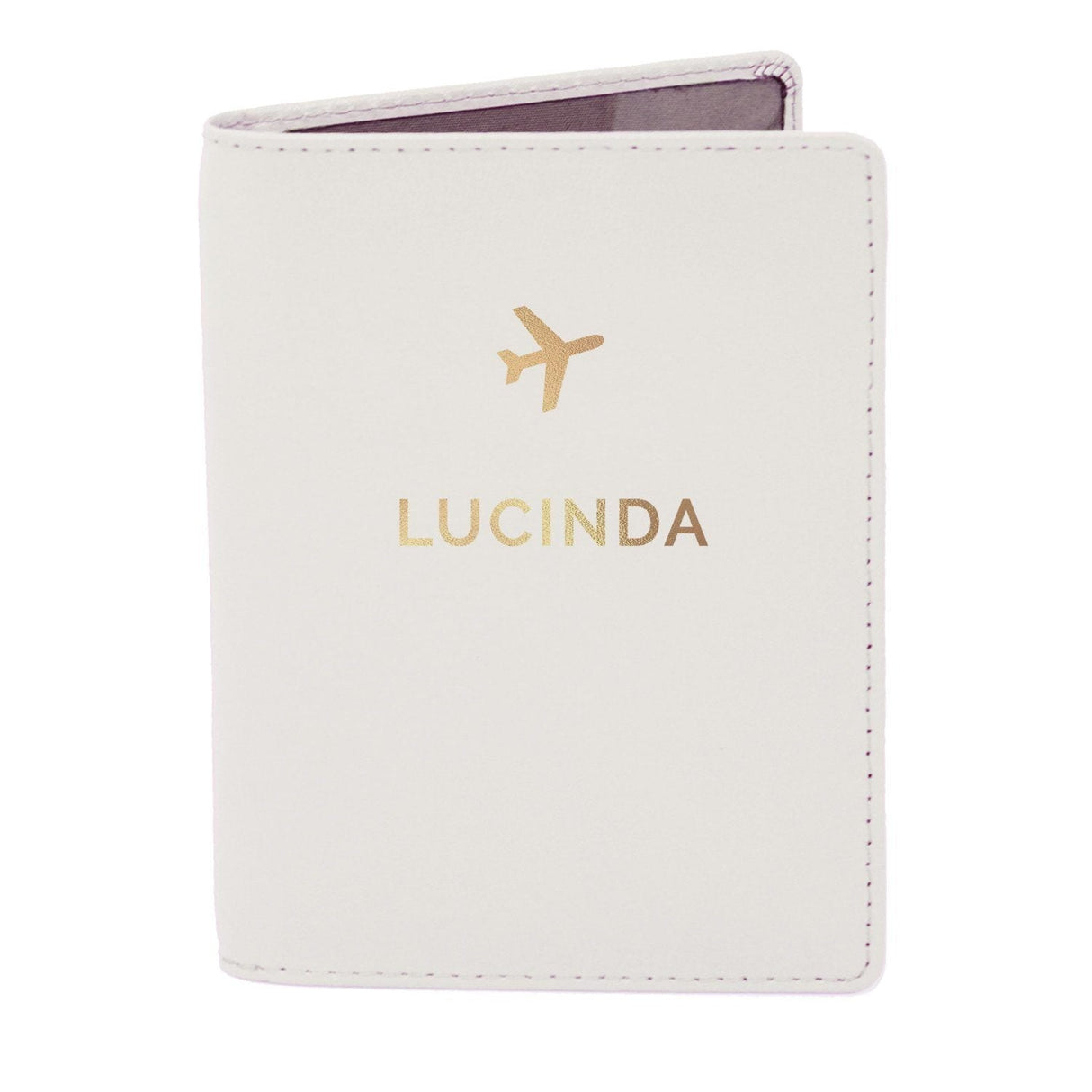 Personalised Cream Leather Passport Holder: 4 - Passport Holders By Gift Moments