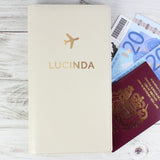 Personalised Gold Name Leather Travel Holder: 2 - Travel Accessories By Gift Moments