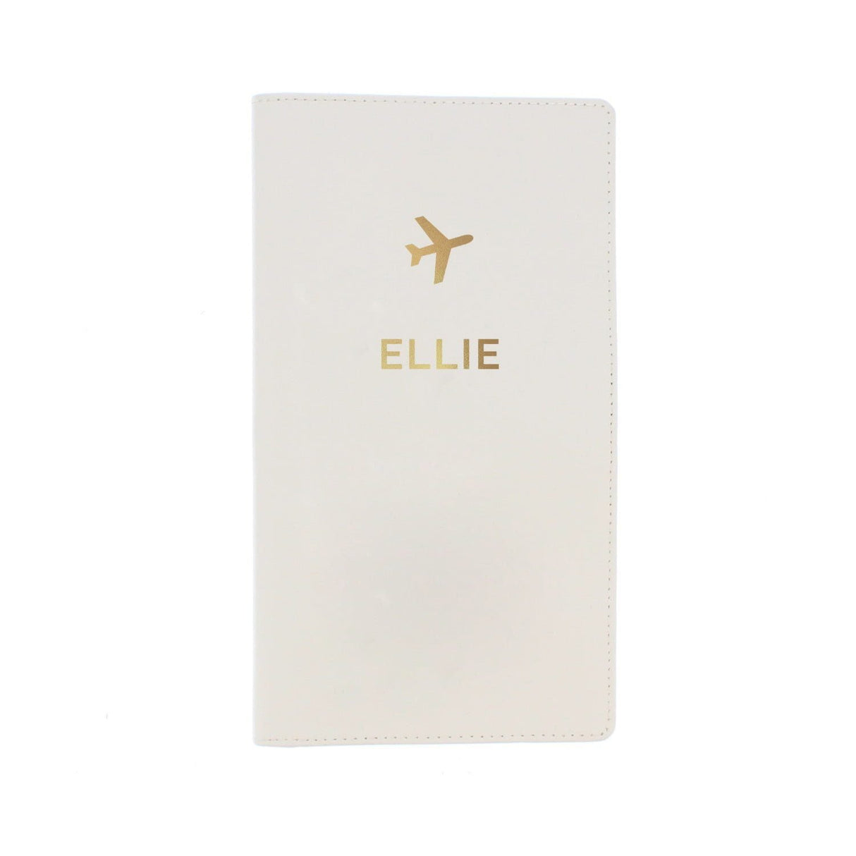 Personalised Gold Name Leather Travel Holder: 5 - Travel Accessories By Gift Moments