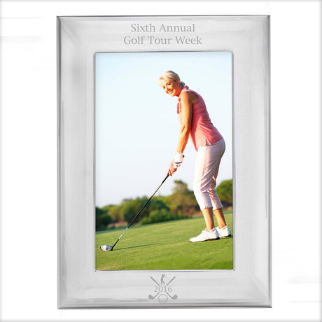 Personalised Golf Silver Photo Frame 6x4: 2 - Photo Frames By Gift Moments