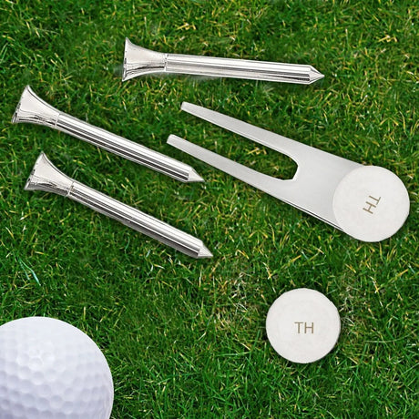 Personalised Golf Set with Custom Engraving: 1 - Golf Tees & Markers By Gift Moments