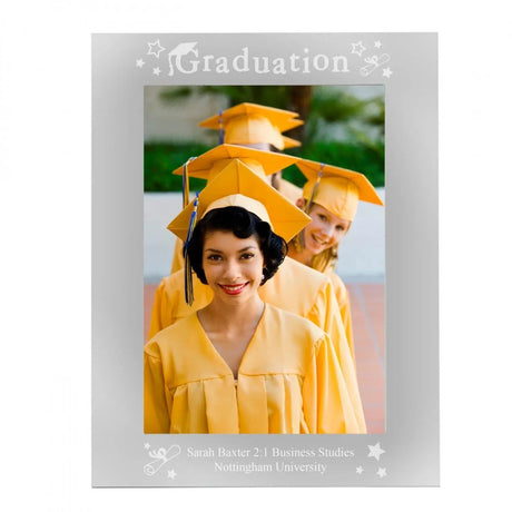 Personalised Graduation Silver 5x7 Photo Frame: 2 - Photo Frames By Gift Moments