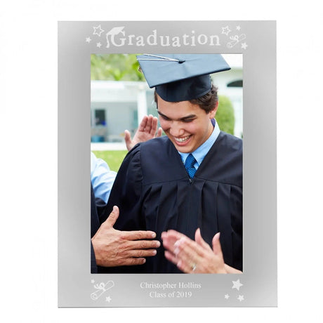 Personalised Graduation Silver 5x7 Photo Frame: 4 - Photo Frames By Gift Moments