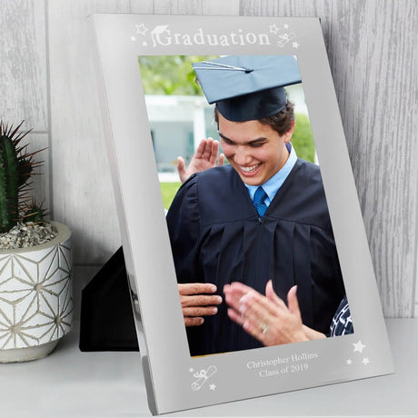 Personalised Graduation Silver 5x7 Photo Frame: 1 - Photo Frames By Gift Moments