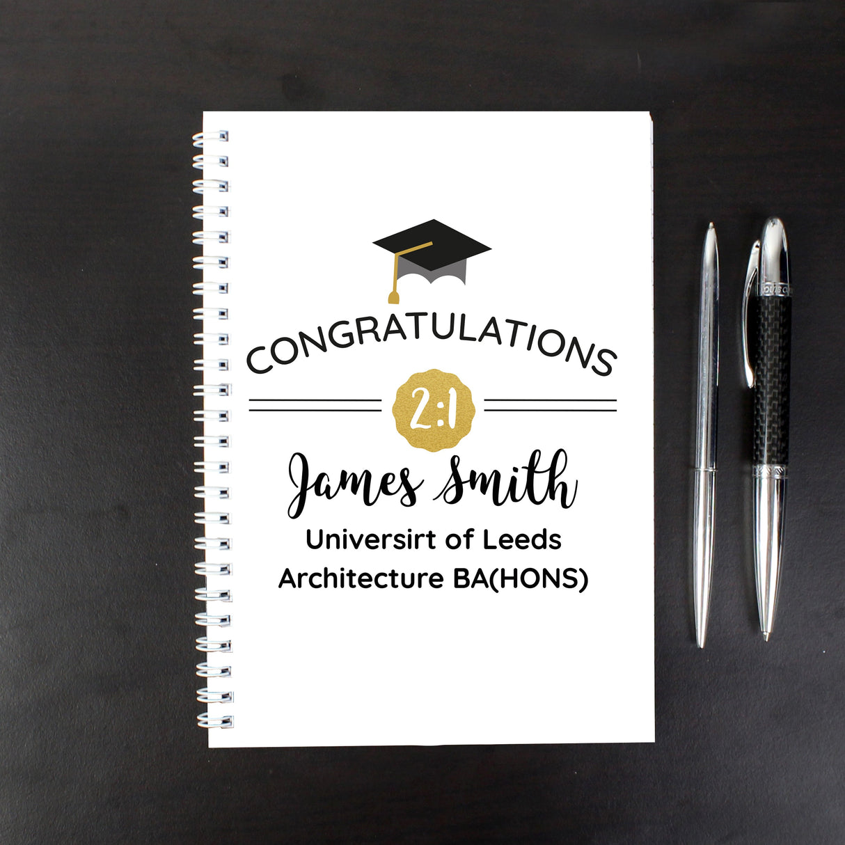 Personalised Graduation A5 Notebook: 5 - Notebooks By Gift Moments