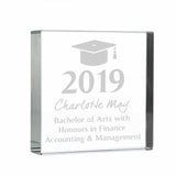 Personalised Graduation Crystal Keepsake Token: 5 - Crystal Tokens By Gift Moments