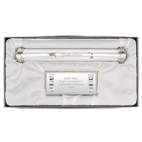 Personalised Graduation Silver Plated Certificate Holder: 3 - Certificate Holders By Gift Moments