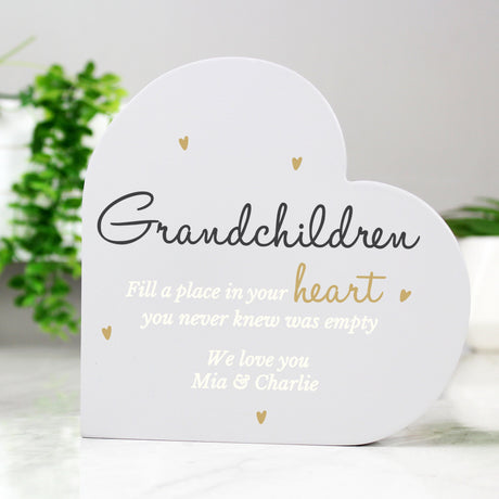 Personalised Grandchildren Heart Ornament: 5 - Ornaments By Gift Moments